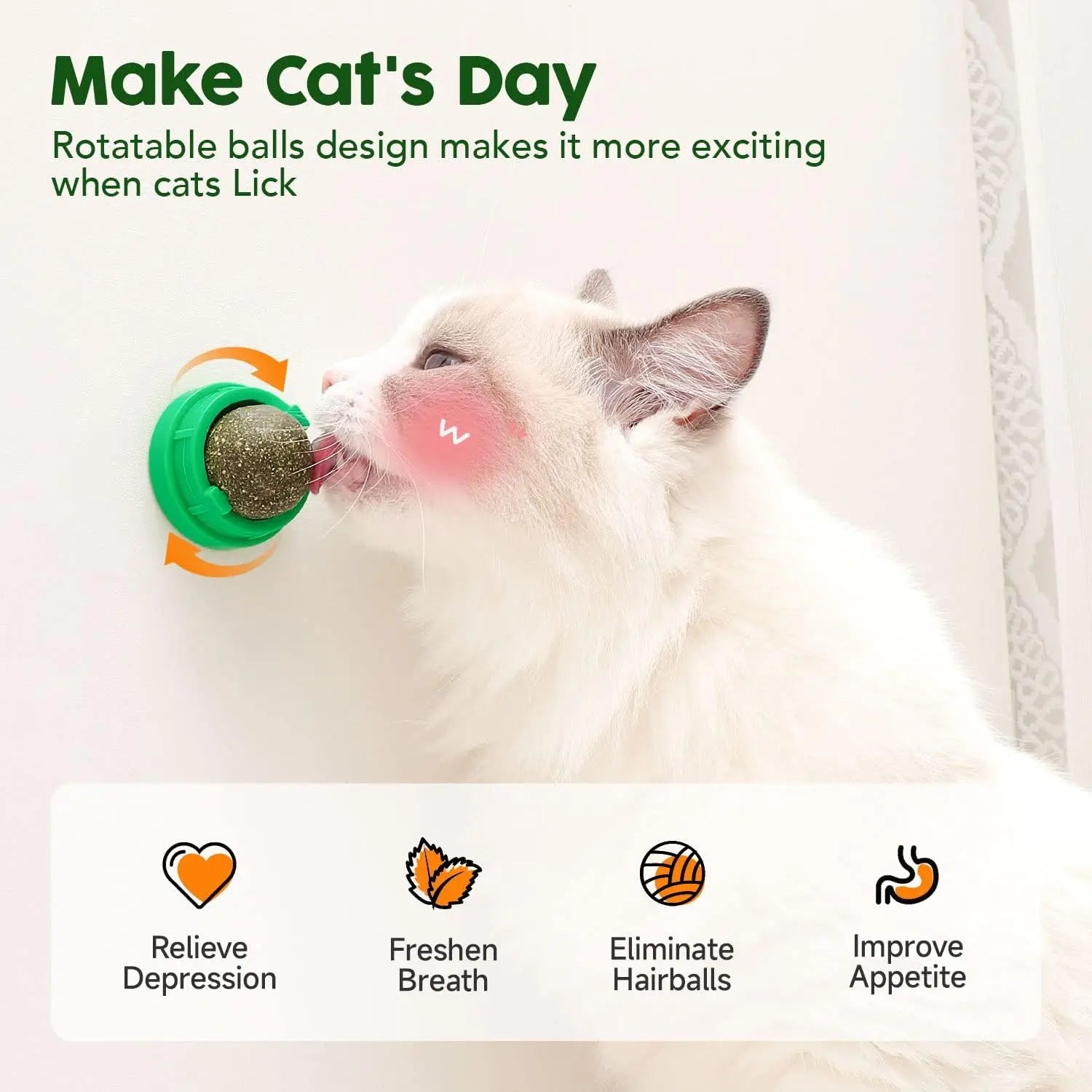 Exciting Catnip Balls for Cats - 4 Pack Edible Silvervine Toys for Healthy Teeth & Extra Fun!