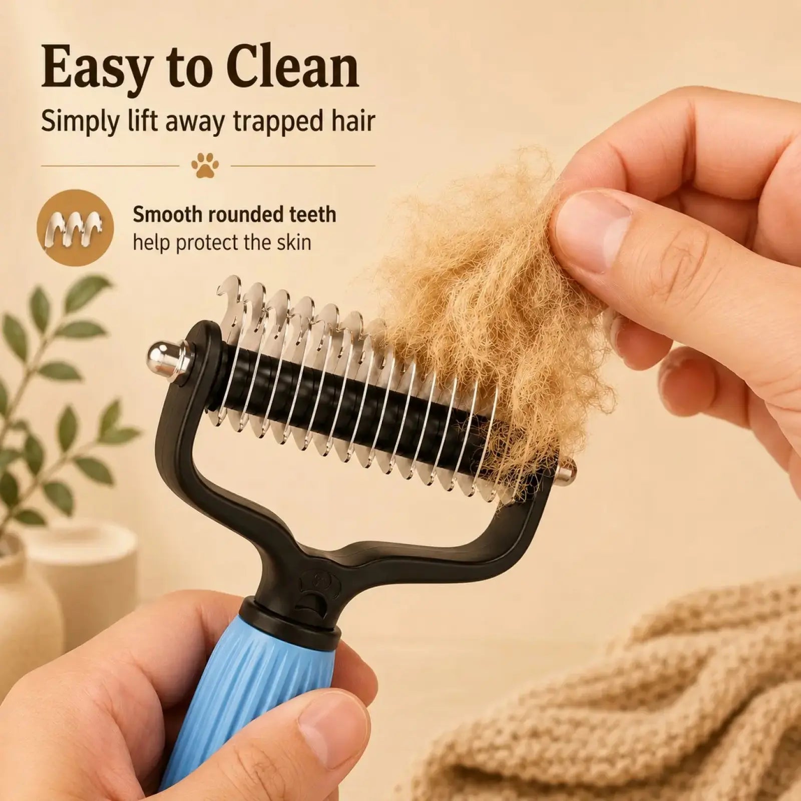 pet detangling comb for dogs and cats