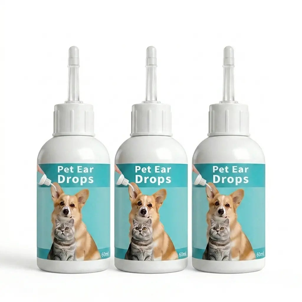 Ultimate Pet Ear Wash Solution for Cats & Dogs - Gentle Ear Cleaning Drops for Optimal Ear Care