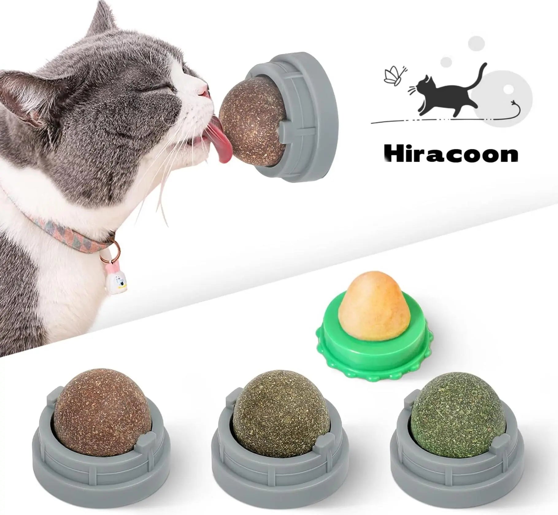Exciting Catnip Balls for Cats - 4 Pack Edible Silvervine Toys for Healthy Teeth & Extra Fun!