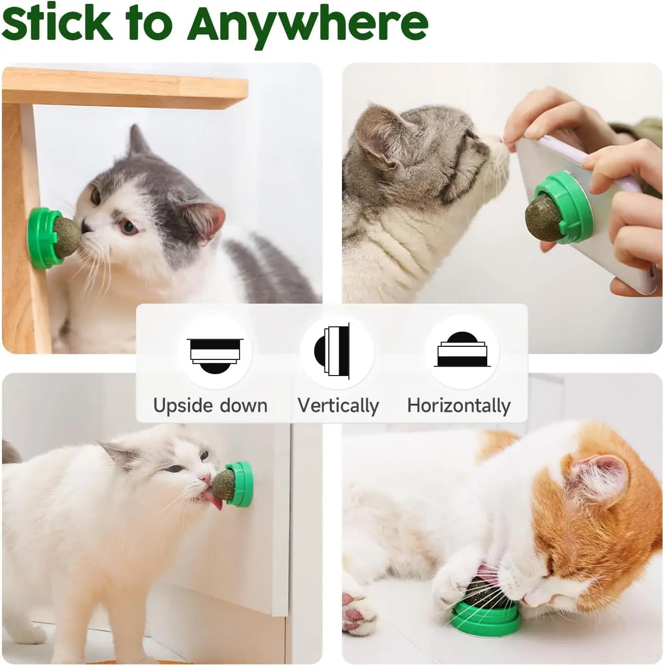 Exciting Catnip Balls for Cats - 4 Pack Edible Silvervine Toys for Healthy Teeth & Extra Fun!