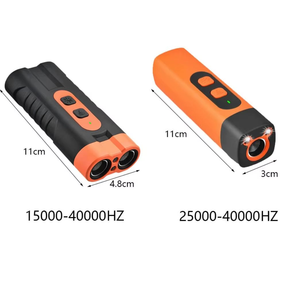 Rechargeable Ultrasonic Dog Repeller with Remote Control & LED Flashlight – Effective Anti-Barking Training Device