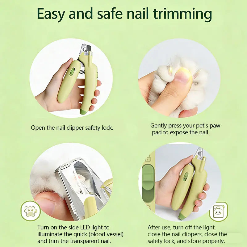 pet nail trimmer with LED light