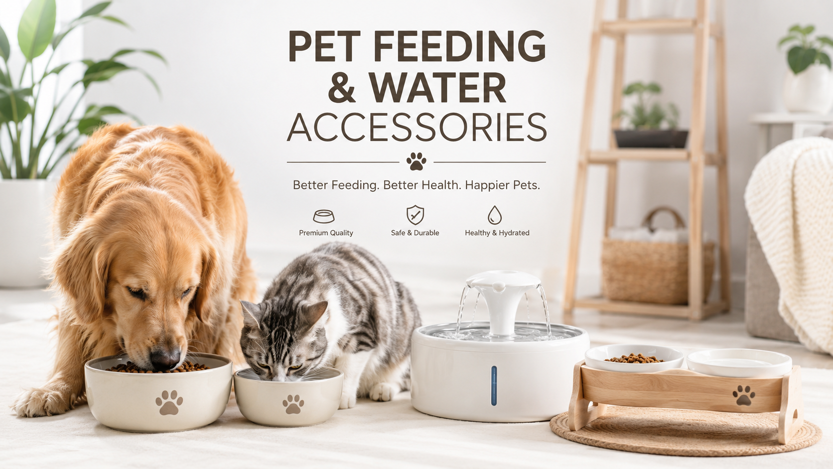 Pet Feeding & Water Accessories | Bowls, Feeders & Fountains