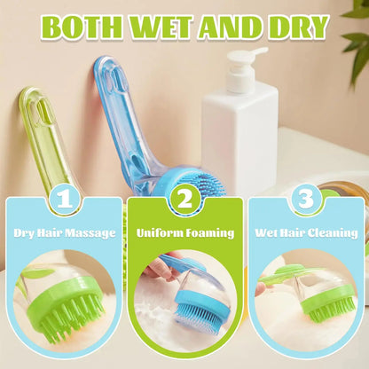 2-in-1 Pet Bath Brush with Shampoo Dispenser - Perfect for Dogs and Cats of All Fur Types!
