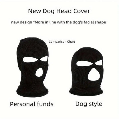 2Pcs/Set Interesting Dog Warm Hat and Pet Dress up Glasses - Autumn and Winter Pet Head Cover, Pet Windproof Mask, Dog Head Decoration Hat