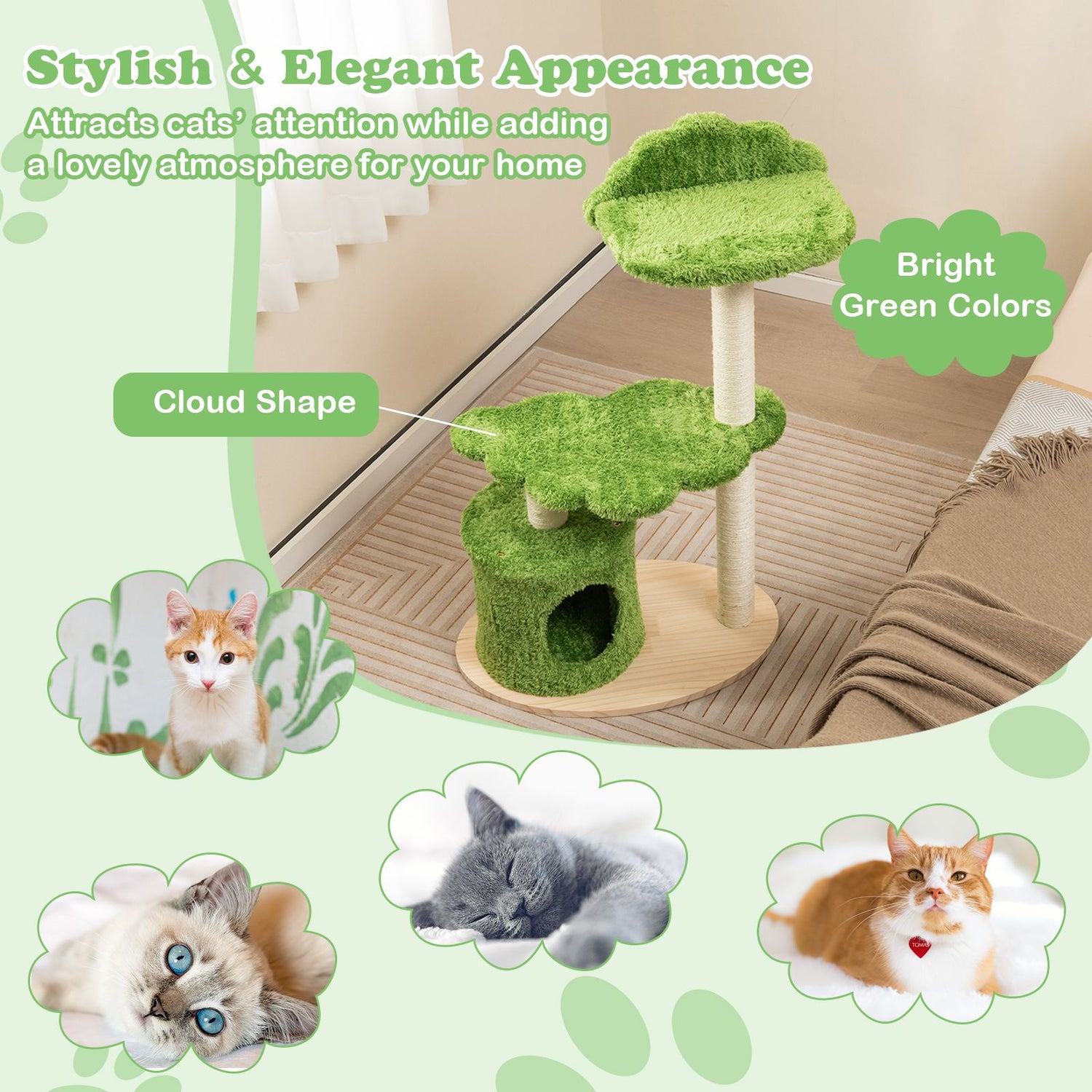 cat tree with scratching posts