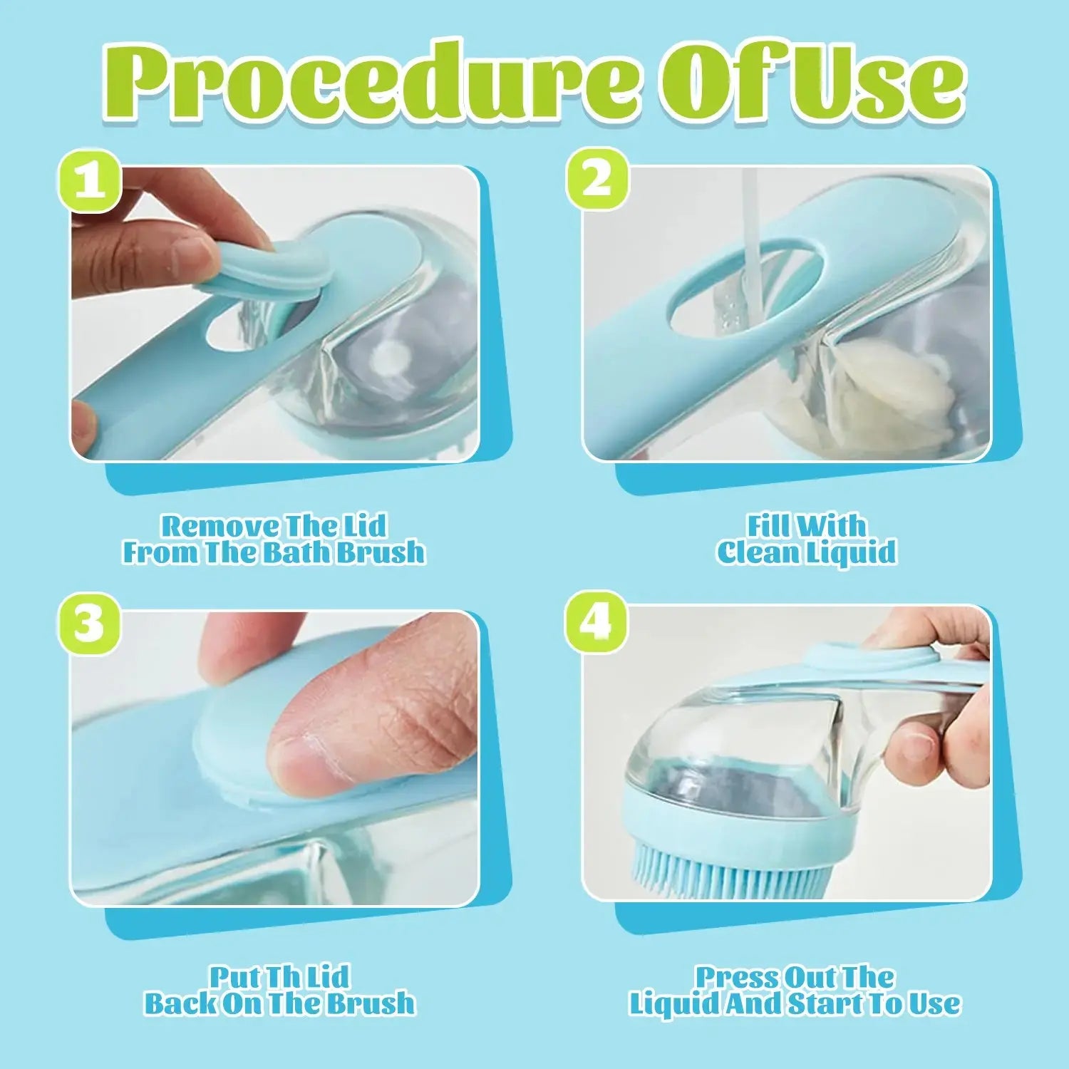 2-in-1 Pet Bath Brush with Shampoo Dispenser - Perfect for Dogs and Cats of All Fur Types!