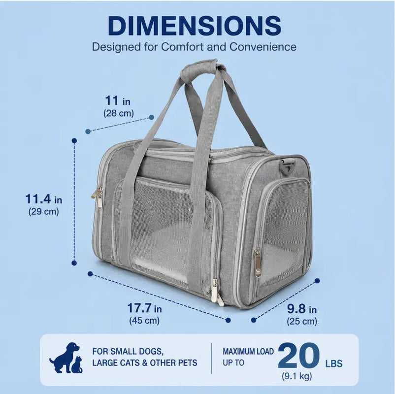 premium portable pet carrier for large cats small dogs