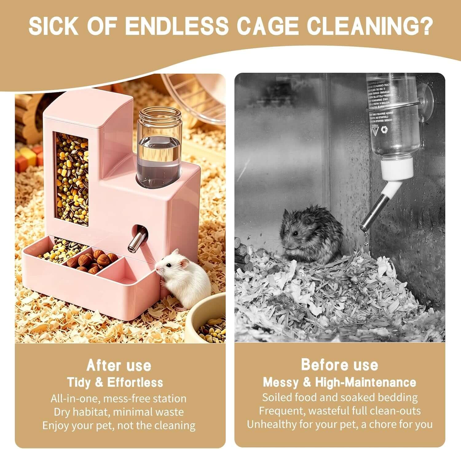 automatic hamster water bottle feeder