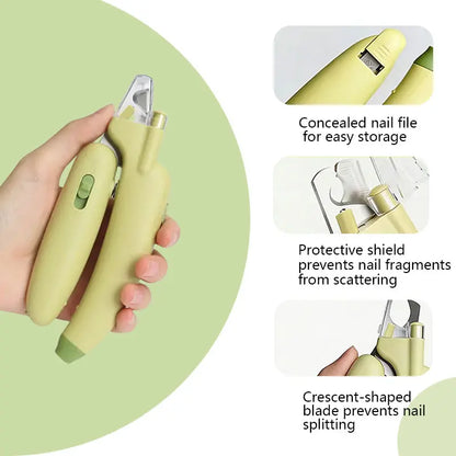 Ultimate Pet Nail Trimmer with LED Light & UV Lamp - Safe, Sharp, and Easy Grooming for All Sizes!