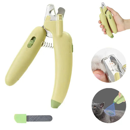 Ultimate Pet Nail Trimmer with LED Light & UV Lamp - Safe, Sharp, and Easy Grooming for All Sizes!