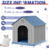 Durable Waterproof Dog House for All Sizes - Easy Clean, UV Resistant, Elevated with Air Vents & Drainage Holes