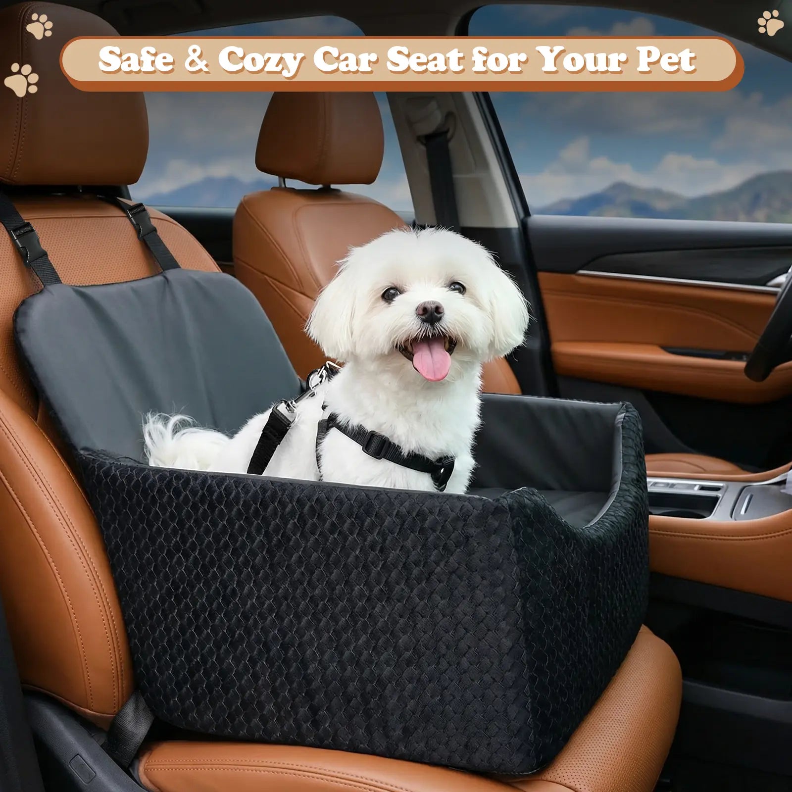 reversible dog car seat for small pets