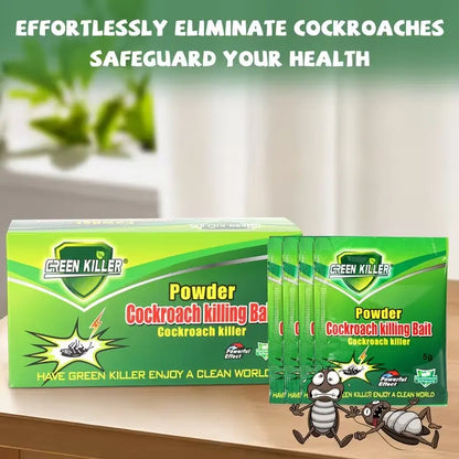 50 Pack High-Efficiency Cockroach Bait Powder - Fast-Acting Indoor Killer for Complete Nest Elimination in Kitchens and Enclosed Spaces