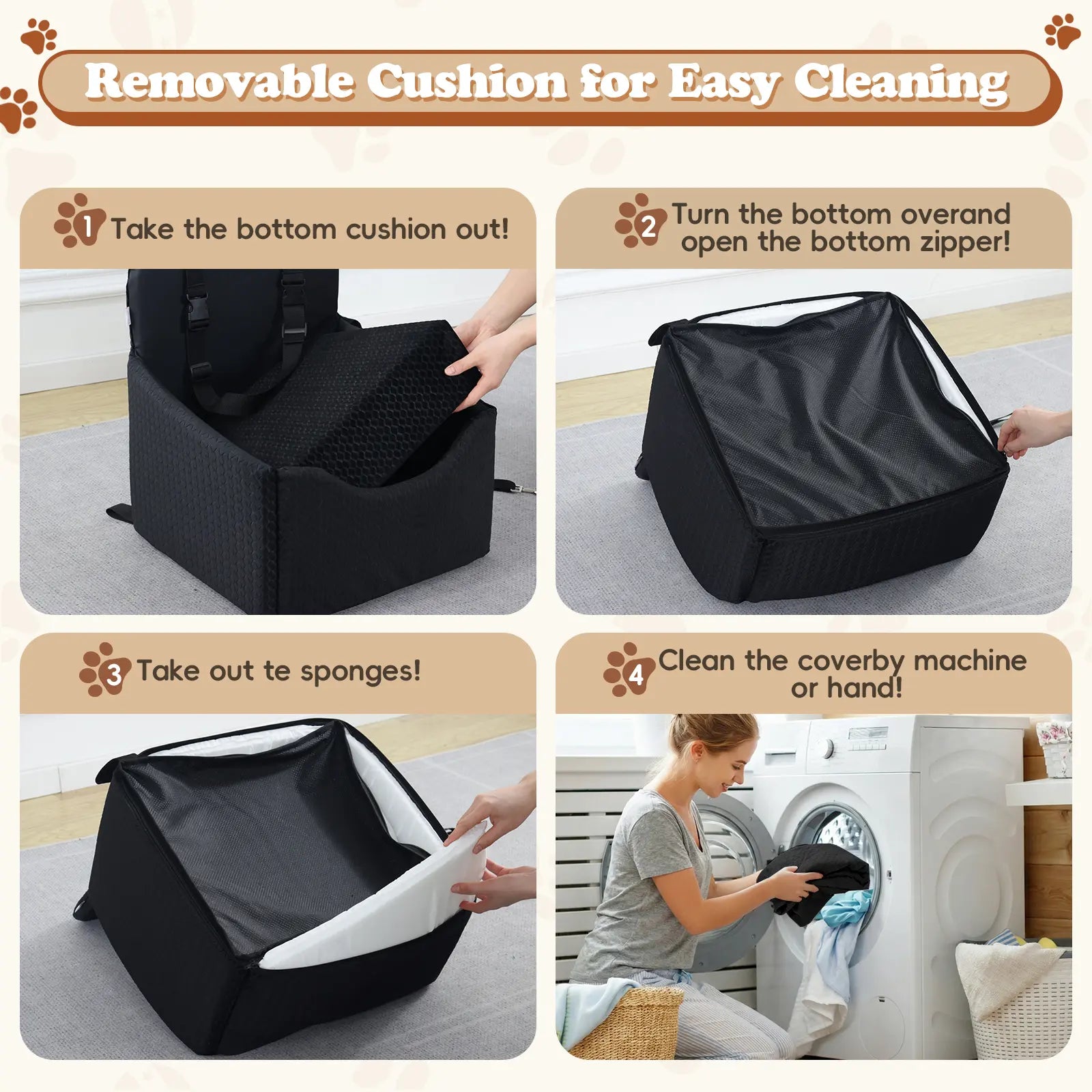 reversible dog car seat for small pets