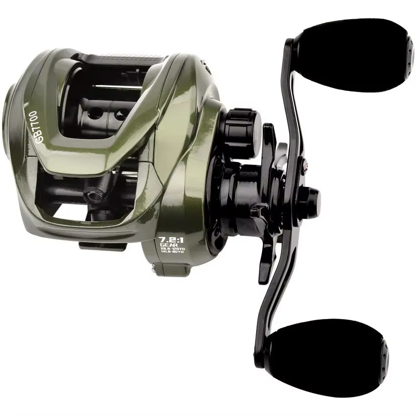 High-Performance All-Metal Baitcasting Reel - 18+1BB, 10Kg Max Drag, 7.2:1 Gear Ratio, Perfect for Fishing Enthusiasts