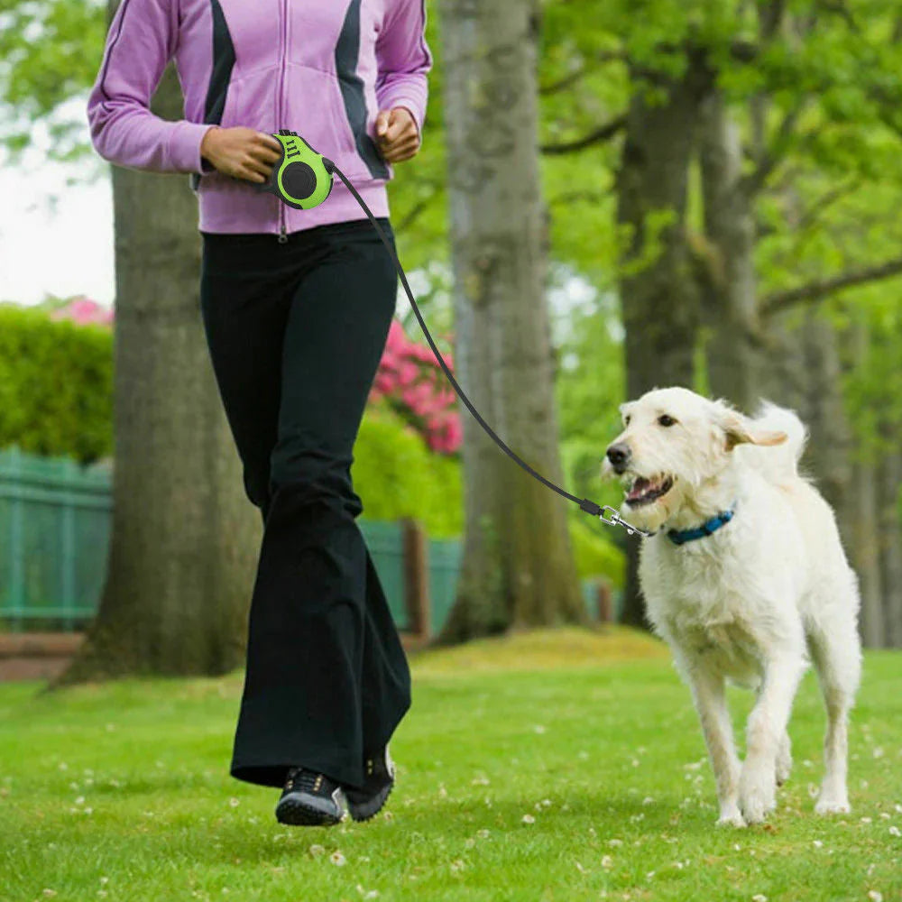 Automatic Retractable Dog Leash - Dual Size Options with Brake &amp; Lock Safety System