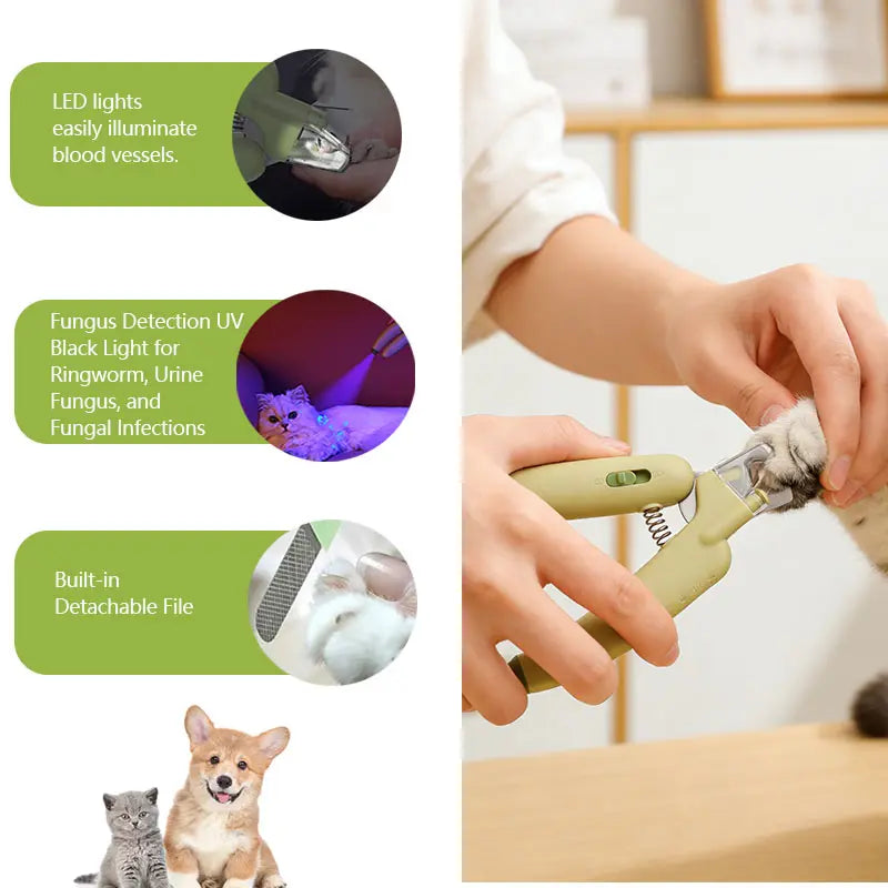 pet nail trimmer with LED light