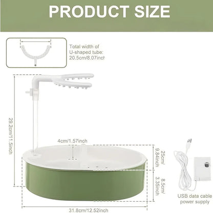Deluxe Automatic Bird Bath & Shower - 2-in-1 with Adjustable Flow, Non-Slip Perch, and Large Basin for Parakeets, Cockatiels, Conures, and More!