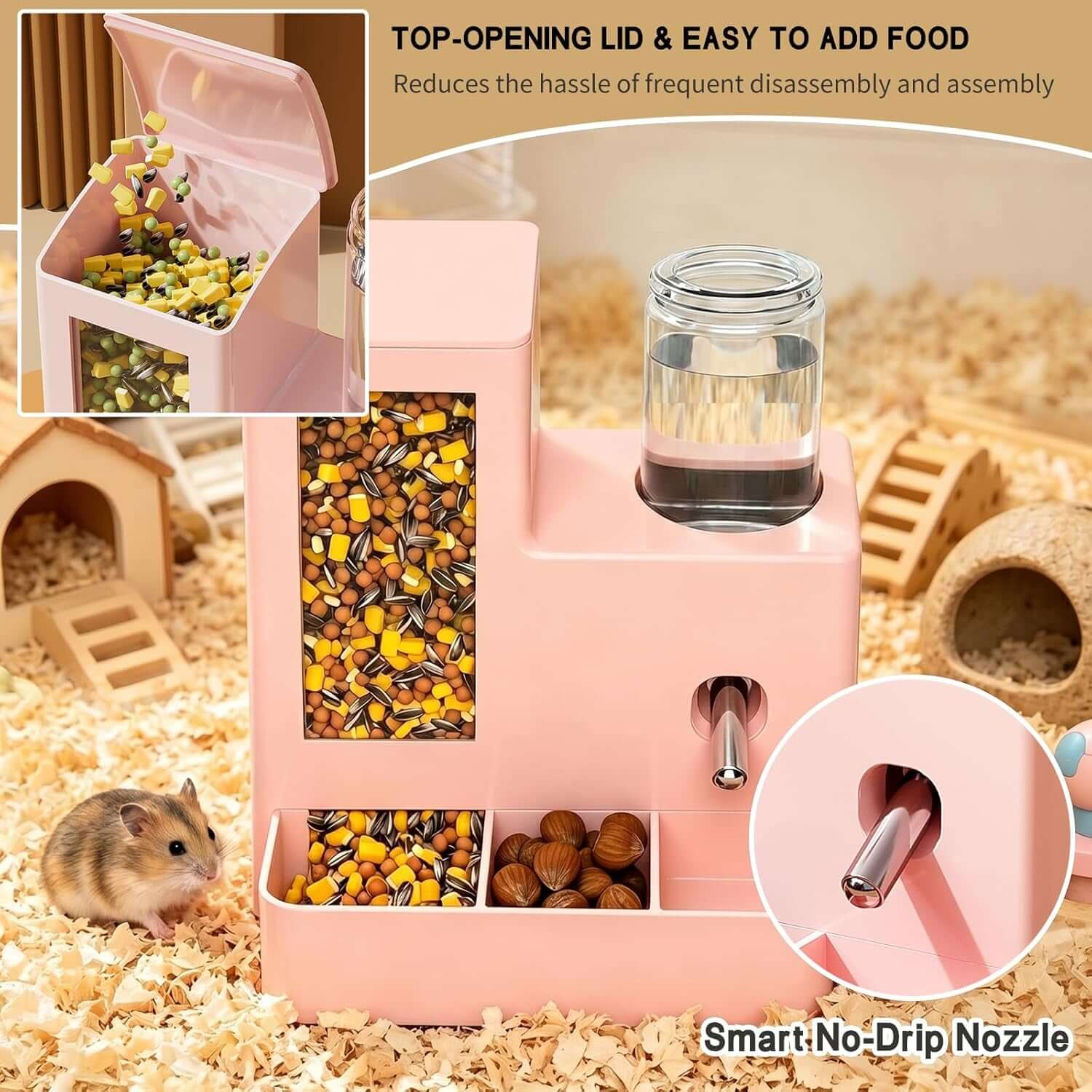 automatic hamster water bottle feeder