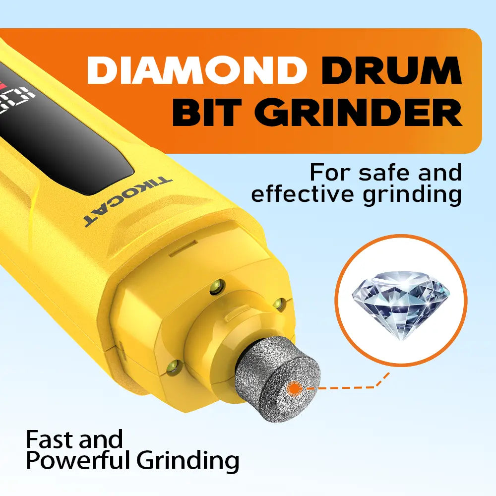 TIKOCAT 2-IN-1 Whisper Quiet Dog Nail Grinder Kit - 50% More Power, 6-Speed with LED Display &amp; Lights, Stress-Free Grooming for All Breeds