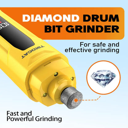 TIKOCAT 2-IN-1 Whisper Quiet Dog Nail Grinder Kit - 50% More Power, 6-Speed with LED Display & Lights, Stress-Free Grooming for All Breeds