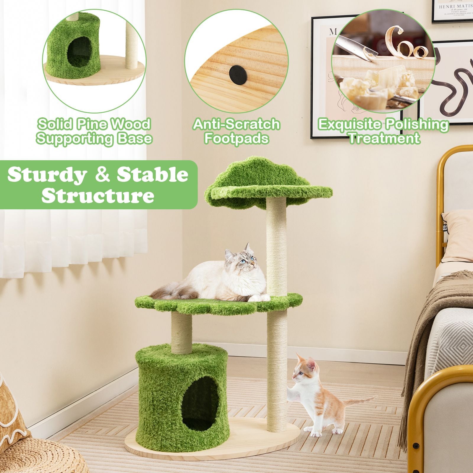 cat tree with scratching posts