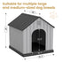 Durable Waterproof Dog House for All Sizes - Easy Clean, UV Resistant, Elevated with Air Vents & Drainage Holes