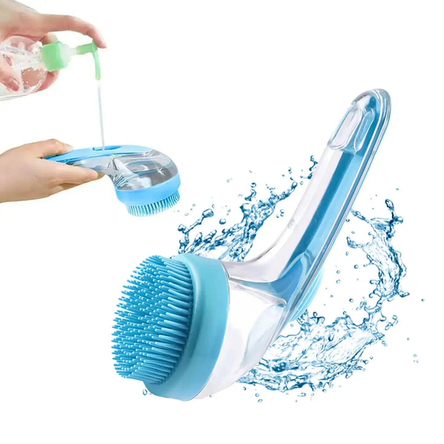 2-in-1 Pet Bath Brush with Shampoo Dispenser - Perfect for Dogs and Cats of All Fur Types!