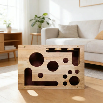 Stress-Free Cat Nail File Enrichment Box - Puzzle Design with Sandpaper for Indoor Cats