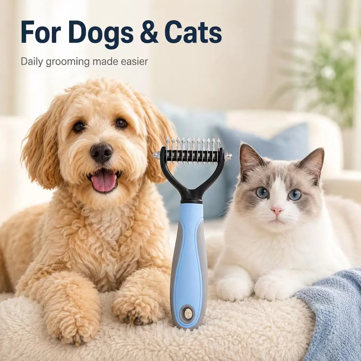 double-sided grooming tool for dogs