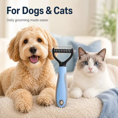 Double-Sided Pet Knotter Grooming Tool - Effective Hair Removal Brush for Dogs