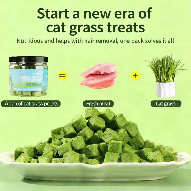 cat grass treats for hairball control
