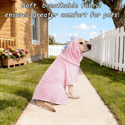 Adorable Dinosaur Dog Bathrobe - Quick-Dry, Super-Absorbent Towel Robe with Adjustable Straps for All Sizes!