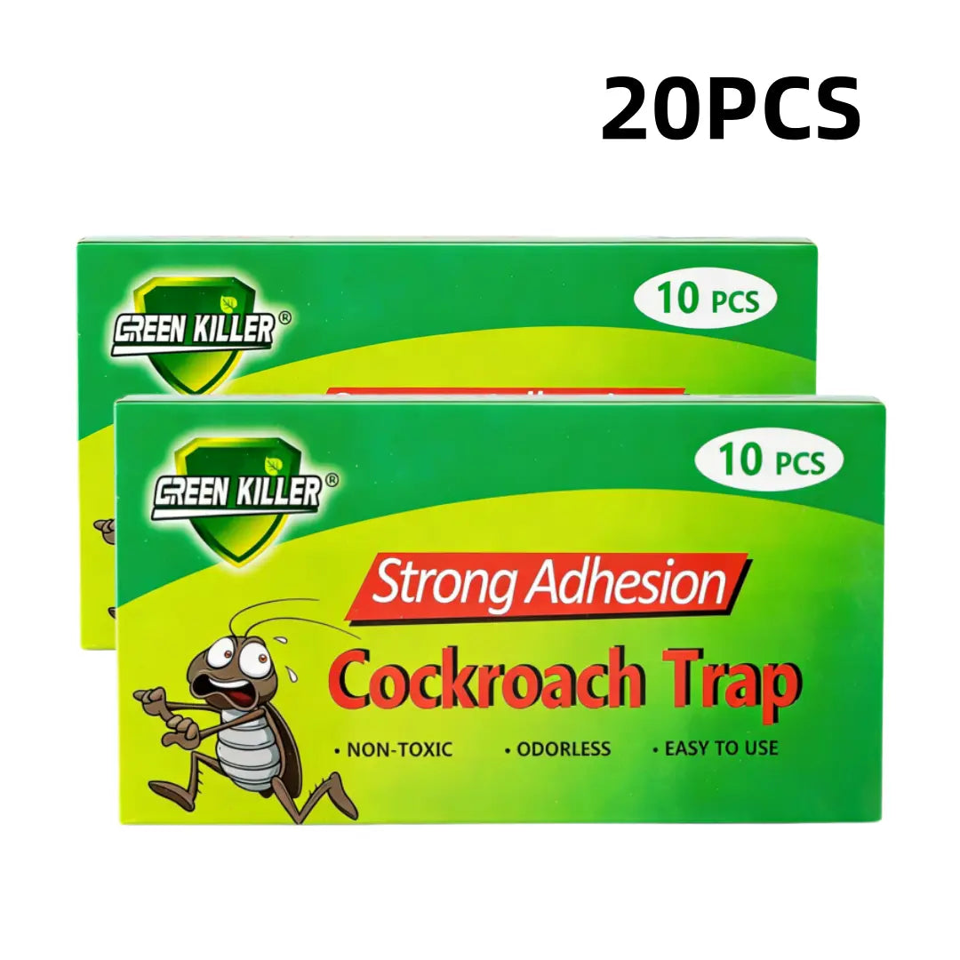 20 Pack Non-Toxic Roach Traps - Long Lasting Sticky Glue Traps with Bait for Home, Kitchen, Bathroom &amp; More - Safe for Kids &amp; Pets