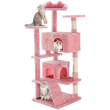 Deluxe 66-Inch Cat Tree Tower - Multi-Level Indoor Playground with Scratching Post, Cozy Condo, Climbing Ladder & Plush Toy for Happy Cats