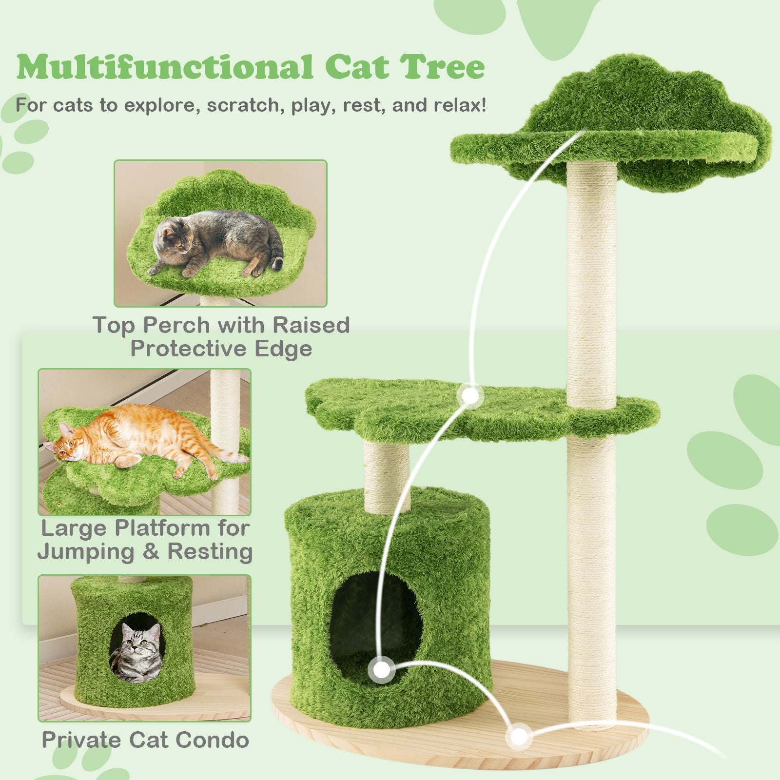 cat tree with scratching posts
