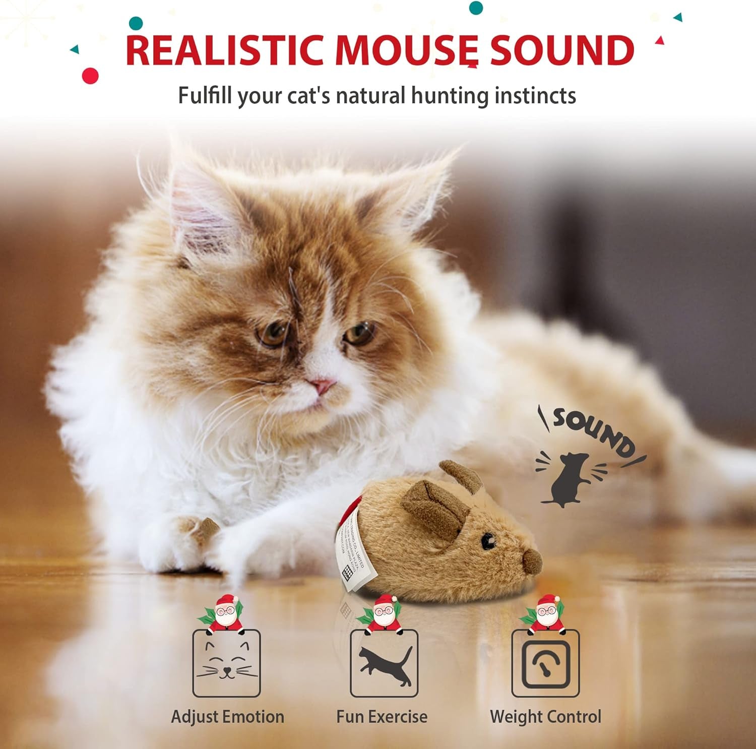 Exciting Interactive Cat Toy Mouse - Automatic Moving Squeaky Toy with Furry Tail for Indoor/Outdoor Fun!
