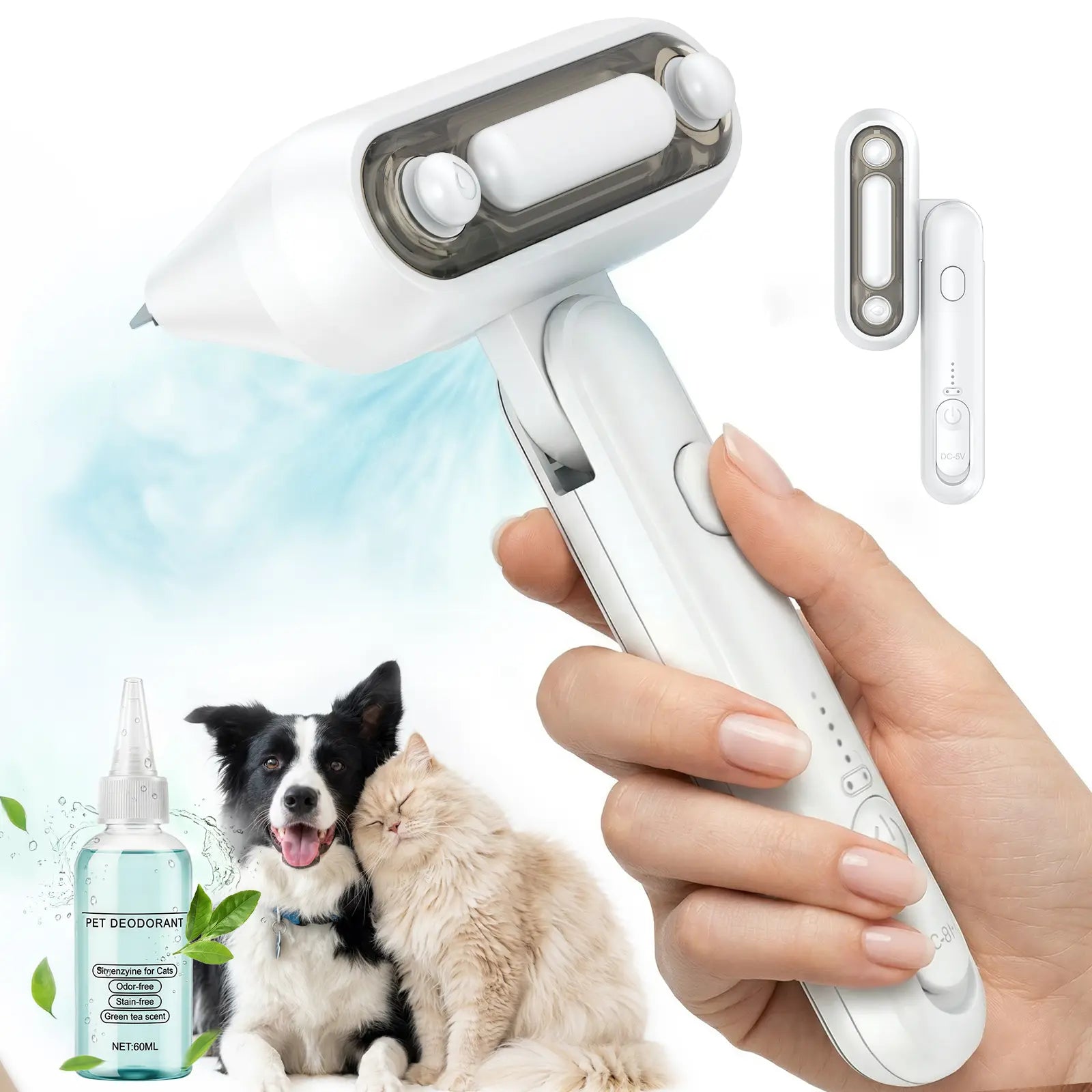Ultimate 2-In-1 Pet Spray Comb - De-Shed, Deodorize, and Detangle for Cats and Dogs of All Sizes!