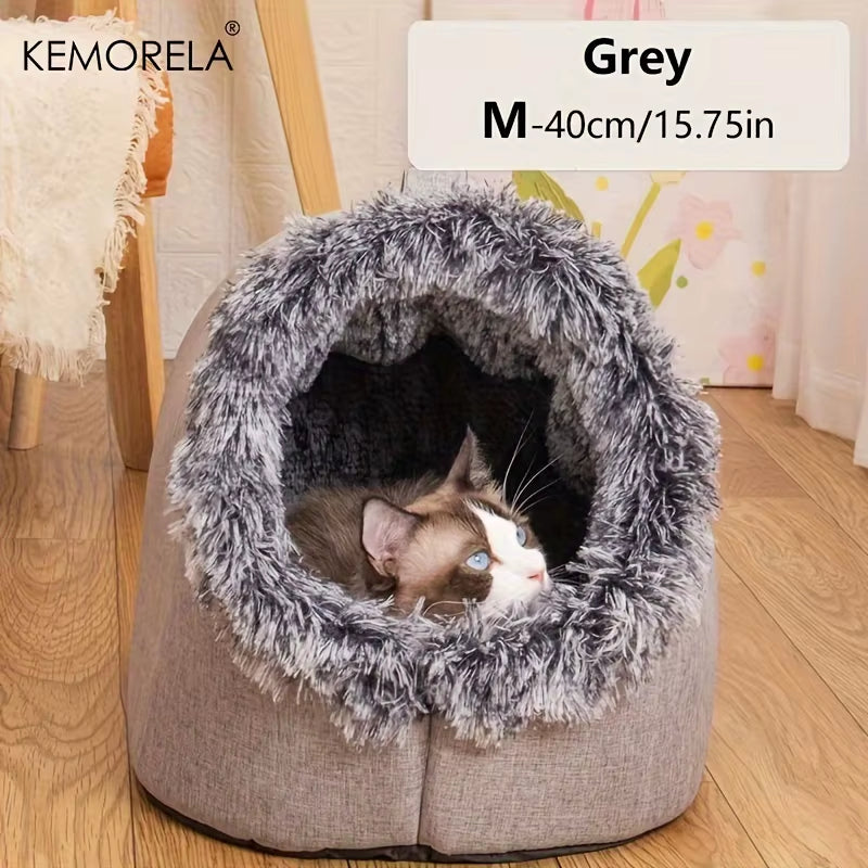 Cozy &amp; Portable Cat Bed - Warm, Thickened Sleeping Haven with Handle