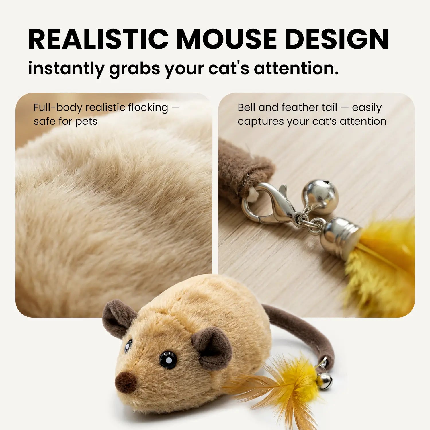 Exciting USB Rechargeable Cat Toy - Random Movement Mouse for Indoor Fun (Adapter Not Included)