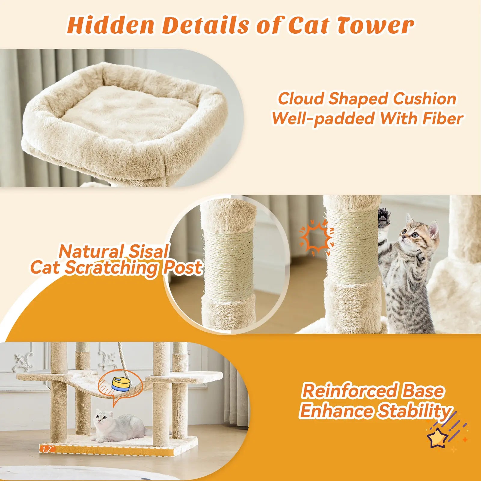 multi-level cat tree tower