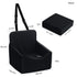 VALUXE Waterproof Dog Car Booster Seat - All-Season Enclosed Design with Seat Belt Straps for Safe Pet Travel