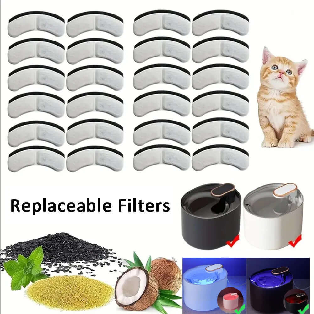 Cat Water Fountain Filters Pet Water Dispenser Filter Cartridge Cat Dog Feeding &amp; Watering Supplies Filters Accessories