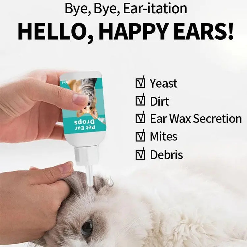Ultimate Pet Ear Wash Solution for Cats &amp; Dogs - Gentle Ear Cleaning Drops for Optimal Ear Care