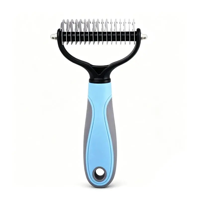 Ultimate Pet Grooming Brush - Double-Sided Deshedding &amp; Dematting Tool for Dogs &amp; Cats, Extra-Wide Undercoat Rake, Reduces Shedding by 95%