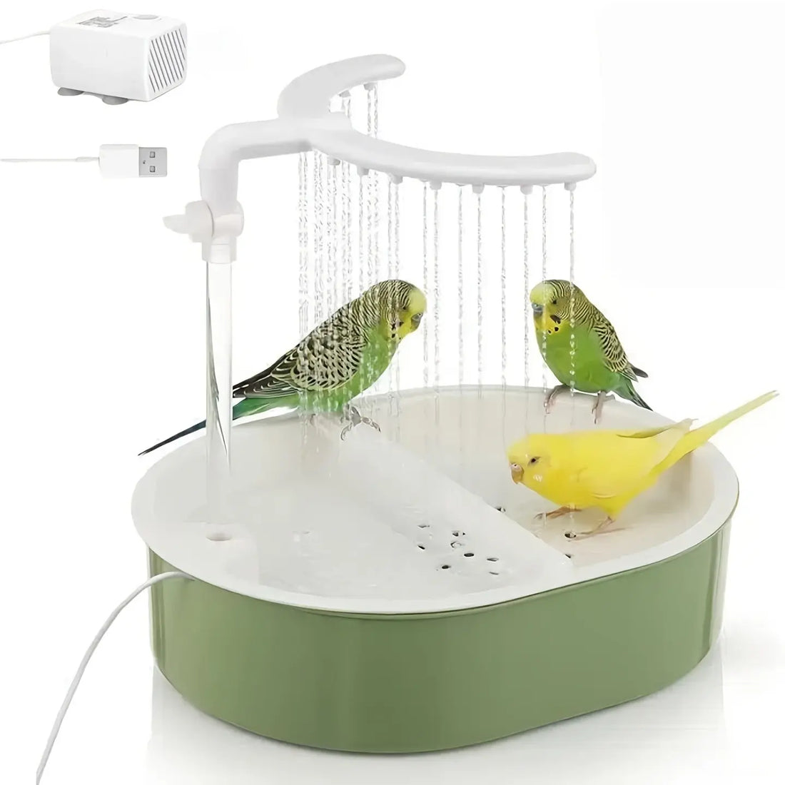 automatic bird bath shower for parrots