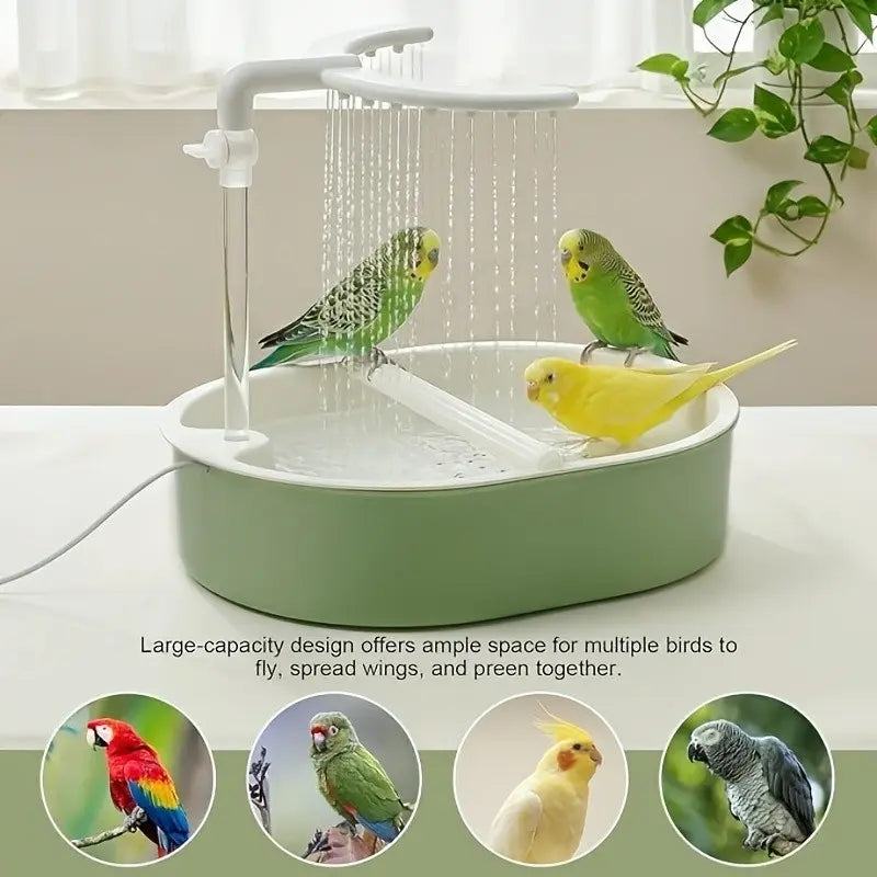 automatic bird bath shower for parrots