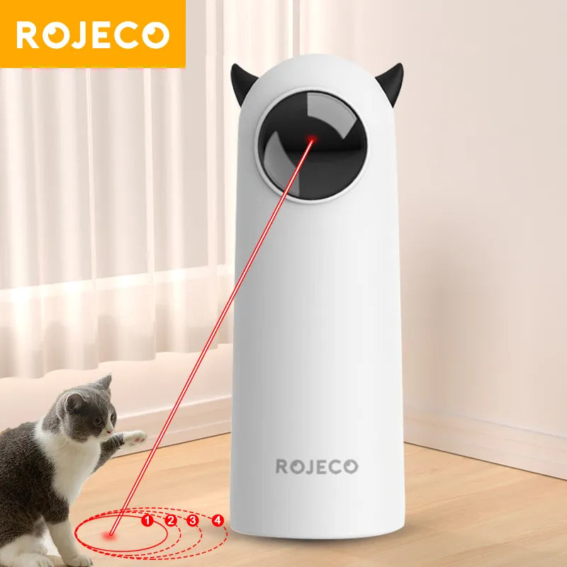 Interactive Smart LED Laser Cat Toy - Automatic Teasing Fun for Indoor Cats and Dogs!